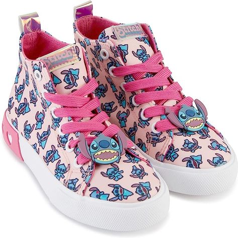 Stitch Sneakers, Ugly Dog, Lilo And Stitch Characters, Hawaiian Girl, Lilo And Stitch Merchandise, Girls High Top Sneakers, Top Moda, Disney T, Lilo Stitch