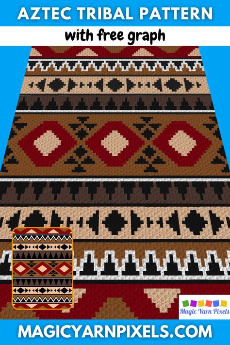 Get the Free Graph for this Aztec Tribal Pattern. Modern graphs for c2c crochet, cross stitch & other crafts from Magic Yarn Pixels. Aztec Crochet, Aztec Poncho, Crochet Cross Stitch, C2c Crochet Pattern Free, Pattern Magic, Native American Beadwork Patterns, C2c Crochet, Native American Beadwork, Beadwork Patterns