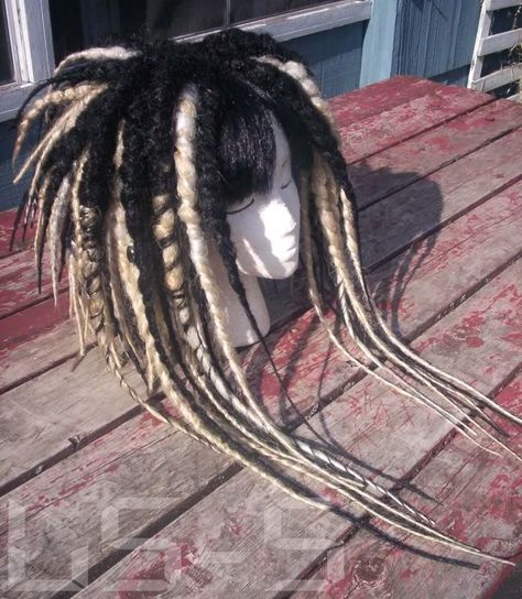 My new hair, 2 new dread wigs & recent orders!! MEGA-POST! - Hair Extensions Forum Mecha Frontal, Dread Ideas, Dread Wig, New Dreads, Dread Falls, Dreadlock Wig, Dread Head, Wool Dreads, Dreads Girl