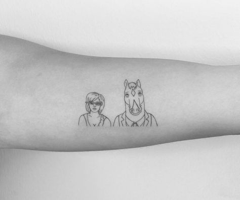 Fallow for more ❤️ #tattoo #iconictattoo #horsetattoo Bojack Horseman Tattoo, Horseman Tattoo, Sarah Lynn, Bottle Tattoo, Horse Tattoo, Bojack Horseman, Minimal Tattoo, Tattoo Ideas, Let Me