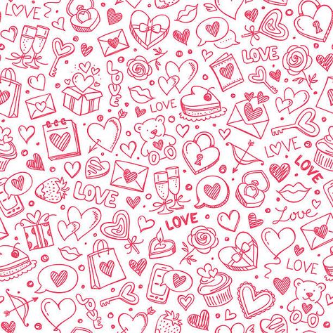 1,096,145 Love Background Stock Photos, Pictures & Royalty-Free Images - iStock Valentines Day Doodles, Valentines Day Drawing, Valentine Poster, Valentines Illustration, Doodle Background, Art Journal Prompts, Valentines Day Coloring, Valentines Patterns, Wallpaper Iphone Neon