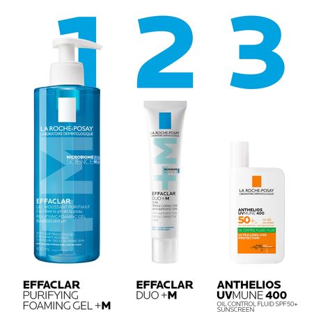 Suitable for oily, blemish-prone skin, the La Roche-Posay Breakout-Fighting Set - Medium Strength features three clarifying formulas to cleanse, treat and protect.  Set Contents:  Effaclar Purifying Foaming Gel Cleanser 400ml Transforming into a rich lather, this cleansing gel effortlessly removes daily dirt, oil and impurities, without stripping the skin of moisture. Plus, thermal spring water and zinc PCA encourage a shine-free finish with a fresh, purified feel.  Effaclar Duo+M Anti-Blemish C Effaclar Cleanser, Effaclar Duo, Thermal Spring Water, La Roche Posay Effaclar, Shea Butter Body Shop, Grande Cosmetics, Summer Scrapbook, Thermal Spring, Wave Goodbye