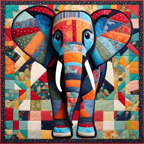 Safari Baby Quilt, Cloth Business, Sewing Machine Art, Elephant Quilts, Elizabeth Hartman Quilts, Elephant Quilts Pattern, Animal Patchwork, Cat Quilt Patterns, Pieced Quilt Patterns