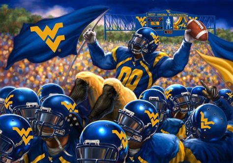 Wv Mountaineers, West Virginia Mountaineers Football, West Virginia Girl, Wvu Football, West Virginia Mountains, Wvu Mountaineers, Virginia Mountains, Football Betting, West Virginia University