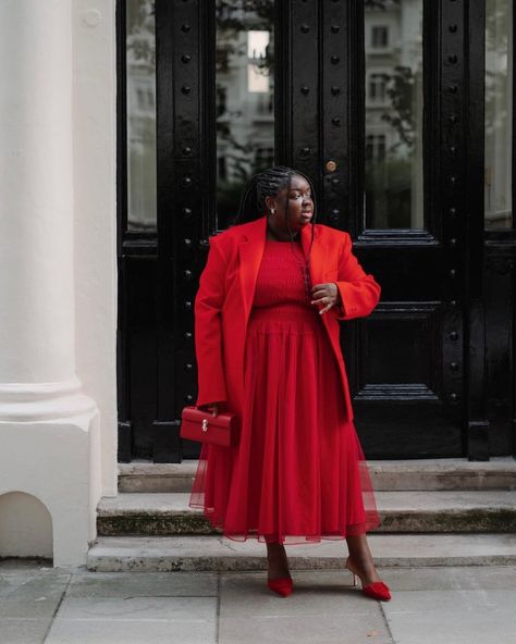 Over the coming weeks I’ll be showing you a range of looks I’ve styled for @netaporter that are my interpretation of some of this seasons… | Instagram Red Black Winter Outfit, Trendy Oversized Red Outerwear, Red Monochromatic Outfit, Red Monochrome Outfit, Pride Campaign, Chic Red Oversized Outerwear, Luxury Red Oversized Outerwear, Red Oversized Cape Outerwear, The Colour Red