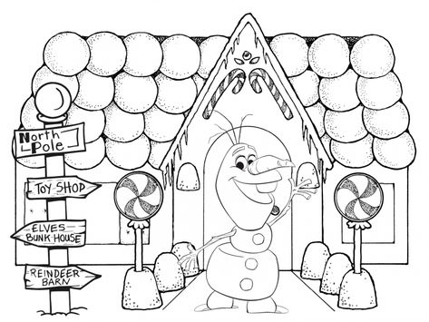 Frozens Olaf Coloring Pages - Best Coloring Pages For Kids Disney Frozen Christmas, Gingerbread Man Coloring Page, Snowman Coloring Pages, Frozen Coloring Pages, Free Christmas Coloring Pages, Frozen Christmas, Christmas Coloring Sheets, Printable Christmas Coloring Pages, House Colouring Pages