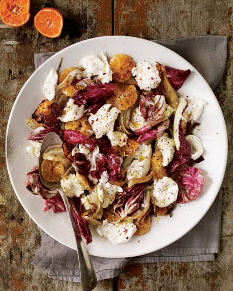 Roast fennel, clementine, burrata and chilli salad | delicious. magazine Egg Salad With Avocado, Cottage Cheese Egg Salad, Roast Fennel, Chilli Salad, Egg Salad Wrap, Egg Salad Recipe Healthy, Healthy Egg Salad, Fancy Salads, Winter Lunch