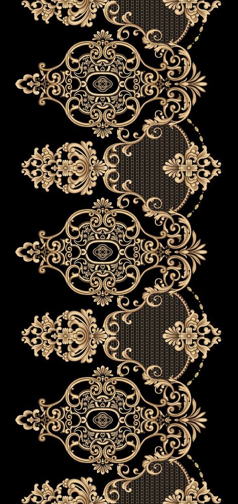 Pin On Digital Border Design 16B Baroque Borders Design, Digital Border Design, Chunri Design, Digital Border, Beautiful Flower Drawings, Design Pattern Art, Ornament Drawing, Baroque Ornament, Textile Prints Design