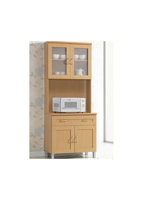 Kitchen Island Beech Kitchen, Kitchen Standing Cabinet, Free Standing Kitchen Cabinets, Tall Kitchen Cabinets, Dining Hutch, Utility Cabinets, Microwave In Kitchen, Black Kitchen Cabinets, Kitchen Stand