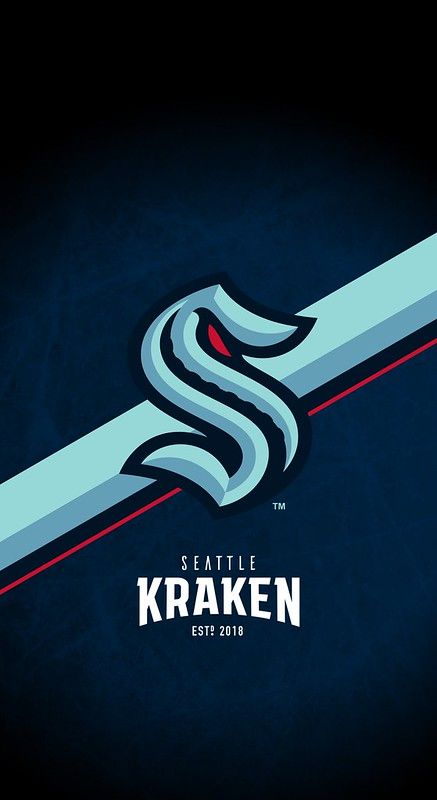 Seattle Kraken (NHL) iPhone X/XS/XR Lock Screen Wallpaper | Flickr Kraken Wallpaper, Toronto Maple Leafs Wallpaper, Maple Leafs Wallpaper, Kraken Logo, Nhl Wallpaper, Home Screen Design, Hockey Pictures, Ice Hockey Jersey, Hockey Logos