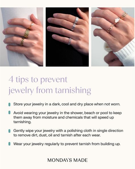 Why Does Jewelry Tarnish? In this post, we share our knowledge on tarnishing, tarnish-free jewelry and tips on how to prevent it. Are there any jewelry-related topics that you would like us to cover? Comment down below 👇 For more jewelry care tips, refer to link in bio. Jewelry Care Tips, Jewelry Knowledge, Made Jewelry, Free Jewelry, Jewelry Care, Link In Bio, Jewelry Making, Jewellery Making