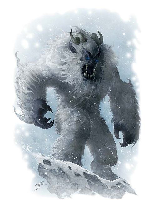 Snow Creatures Art, Snow Creatures, Ice Monster, Snow Monster, D D Monsters, Dnd Monsters, Fantasy Beasts, Alien Creatures, Fantasy Monster