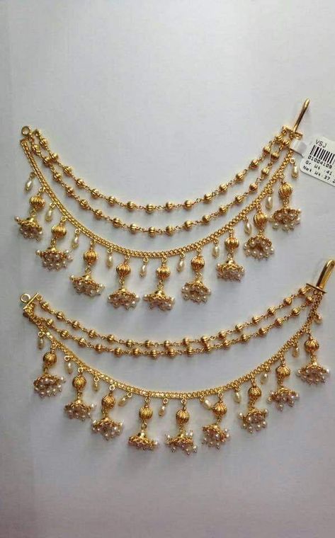 Wedding Jewelry Sets Bridal Jewellery, Gold Jewelry Outfits, New Gold Jewellery Designs, Gold Earrings Models, Indian Bridal Jewelry Sets, Pearl Jewelry Design, Gold Jewelry Simple Necklace, Gold Bridal Jewellery Sets, Antique Bridal Jewelry