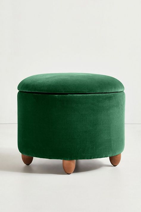 Green Ottoman, Pouffe Ottoman, Ottoman Stool, Foot Stool, Engineered Hardwood, Walk In Closet, Maple Wood, Storage Ottoman, New Furniture