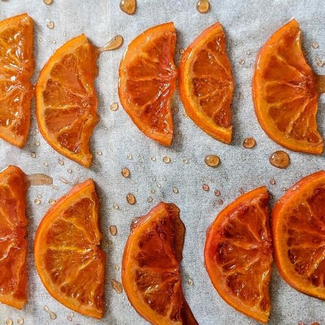 Quick candied oranges recipe / Riverford Orange Pudding Cake, Oranges Recipe, Candied Oranges, Fine Dining Plating, Candied Orange Slices, Candy Orange, Candied Orange, Orange Rind, Roasted Squash