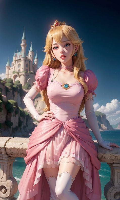 Art Ideas Anime, Princess Peach Cosplay, Peach Cosplay, Super Princess Peach, Mario And Princess Peach, Super Princess, Peach Mario, Nintendo Princess, Anime Websites