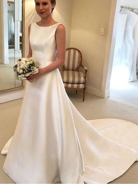 Silk wedding dress simple