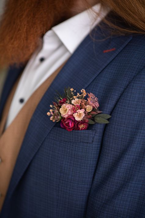 Pocket Boutonniere, Half Wreath, Wedding Boutonnieres, Rustic Boutonniere, Groomsmen Boutonniere, Earrings Matching, Groom Accessories, Prom Flowers, Groom Boutonniere