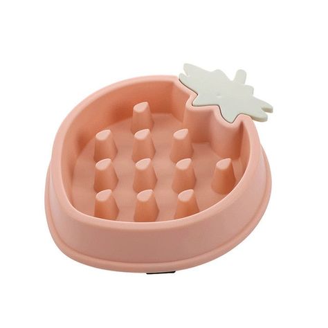 Cute Strawberry Slow Feeder Bowl – WOOFELITE