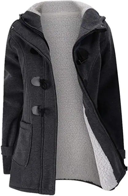 Plain Coats, Types Of Coats, Coat Pocket, Duffle Coat, Plus Size Coats, Fleece Coat, Womens Fleece, Warm Jacket, Warm Coat