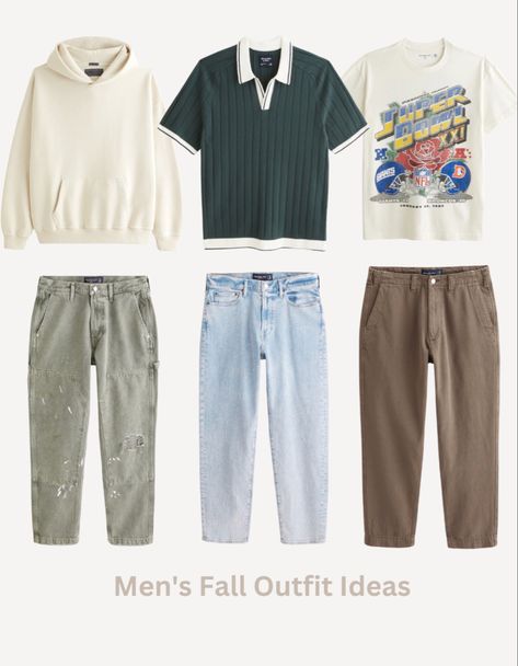 [Commision Earned Through Affilate LTK Link] Fall outfit ideas for him, loose denim jeans, sweater polo for fall, graphic tee for him, fall outfits, Abercrombie & Fitch. Outfit ideas for him during fall Follow my shop @scott_perez on the @shop.LTK app to shop this post and get my exclusive app-only content! #liketkit #LTKstyletip #LTKSeasonal #LTKmens @shop.ltk https://liketk.it/4gGbK Mens Fall Capsule Wardrobe 2024, Men’s Fall Sweater Outfit, Abercrombie Mens Outfits, Abercrombie And Fitch Outfits Mens, Abercrombie And Fitch Outfits, Men’s Capsule Wardrobe Fall 2024, Men’s Abercrombie Outfits, Abercrombie And Fitch Outfit, Abercrombie Outfits