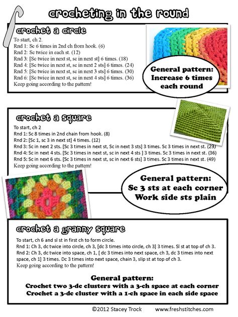 Table Runner Patterns, Crochet Guide, Round Crochet, Easy Reference, Crochet Symbols, Crochet Tips, Basic Crochet, Crochet Circles, Crochet Lessons