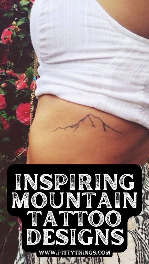 Inspiring Mountain Tattoo Designs Majestic Tattoos, Mountain Tattoos, Snow Tattoo, Mountain Tattoo Design, Bible Verse Tattoos, Verse Tattoos, Mountain Waterfall, Ocean Tattoos, Goddess Tattoo