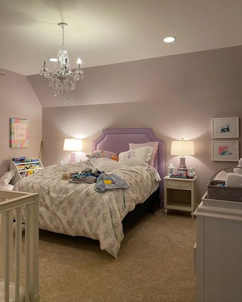 Minute Mauve Sherwin Williams, Mysterious Mauve Sherwin Williams, Vaguely Mauve Sherwin Williams, Sherwin Williams Vaguely Mauve, Sherwin Williams Purple, Chaise Mauve Sherwin Williams, Mauve Bedroom Ideas, Lilac Girls Bedroom, Purple Wall Color