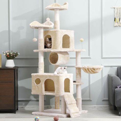 Animalerie > Chat > Jouet et jeux pour chat > Arbre à chat MSMASK, Que vous ayez un jeune chaton ou un chat senior, Katzenturm propose une maison pour chaque tigre de la maison, adapt�e � plusieurs chats. caract�ristiques PARC DE PLAISIR TOUT-EN-UN : Qu'il soit confortable ou ludique, le griffoir trouve sa pleine utilit� dans l'humeur de chaque chat. 2 plates-formes d'observation, une balle en peluche avec une cloche, un tunnel ouvert et 2 grottes c�lines offrent � votre chat de nombreu Large Cat Tree, Cat Climbing Tree, Cat Tree House, Condo Furniture, Gato Grande, Cat Tree Condo, Cat Activity, Cat Perch, Cat Condo