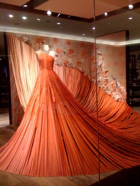 Ribbon Dress. Anthropologie Window Display, Anthropologie Display, Store Window Displays, Window Display Design, Retail Windows, Store Windows, Store Window, Window Dressings, Visual Display