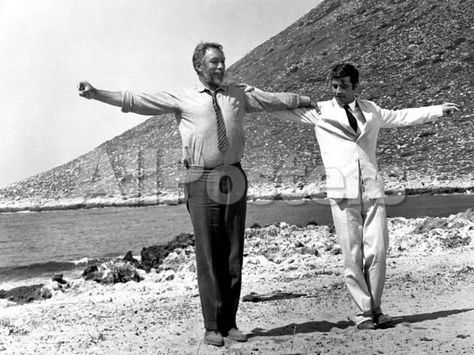 Zorba the Greek, Anthony Quinn, Alan Bates, 1964 People Photo - 41 x 30 cm Greek Dancing, Alan Bates, Posters Decor, Zorba The Greek, Cut The Ropes, Anthony Quinn, I Love Cinema, Shall We Dance, People Dancing