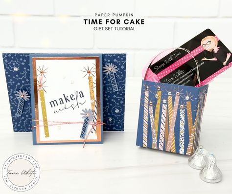 I’m thrilled to share my latest project—a handmade fun fold card paired with a custom gift box, all crafted using the Time for Cake Paper Pumpkin kit! 🥳 The cheerful candles and fun fold design make this card extra special, and the matching box is perfect for a small gift or trinket. It's the perfect way to bring extra joy to any celebration! 🎁🎈 Grab your FREE tutorial & PDF on my blog at stampwithtami.com, or click the direct link in my bio @stampwithtami #HandmadeWithLove #FunFoldCard #Gi... Stampin Up Markers, Cake Paper, Accordion Cards, Paper Pumpkin Stampin Up, Cake Kit, Pumpkin Gift, Pumpkin Cards, Birthday Crafts, Stampin Up Catalog