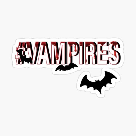 Get my art printed on awesome products. Support me at Redbubble #RBandME: https://www.redbubble.com/i/sticker/VAMPIRES-HALLOWEEN-by-JAZTshirt/56592214.JCQM3?asc=u Vampire Stickers, Hydro Stickers, Emo Pfp Aesthetic, Emo Pfp, Png Aesthetic, Halloween Sticker, Pfp Aesthetic, Klaus Mikaelson, Miniature Diy