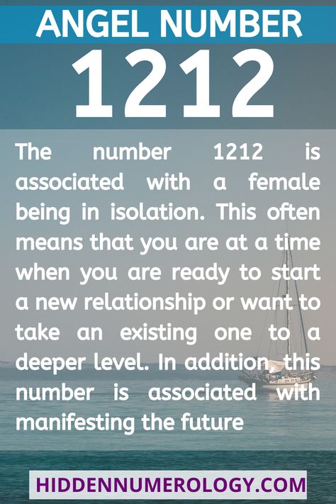 The number 1212 is associated with a female being in isolation. This often means that you are at a time when you are ready to start a new relationship or want to take an existing one to a deeper level. In addition, this number is associated with manifesting the future #angelnumbers #angelnumber1212 #numerology 12 12 Meaning, What Does 1212 Mean, 1212 Angel Number Meaning, 1212 Meaning, Angel Number 1212, Numbers And Their Meanings, Soulmate Stories, Soul Awakening, Repeating Numbers