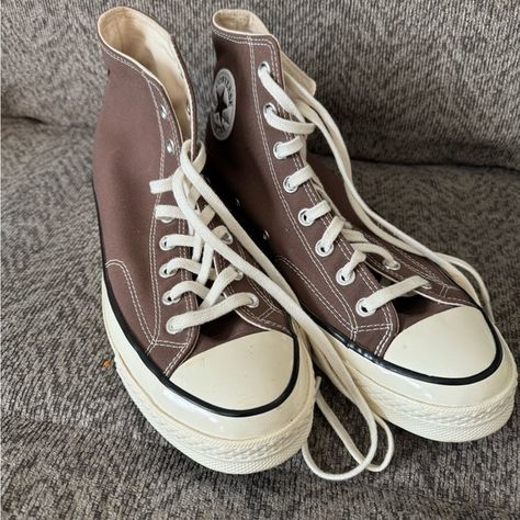 Brown high top Converse men’s size 9 women’s size 11 Lighting Photo, High Top Converse, Converse High Tops, Brown Color, High Top, High Tops, Converse, Pet, Plus Fashion