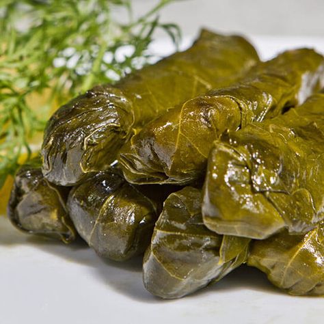 Recipe for Dolmadakia stuffed with rice! Dolmadakia Recipe, Visit Greece, Vine Leaves, Greek Food, Visiting Greece, Chopped Onions, Mediterranean Diet, Greek Recipes, Grape Leaves