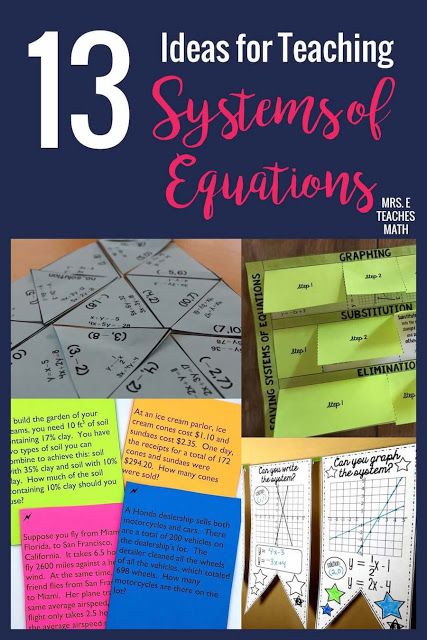 These tips, activities, and foldables will help you teach systems equations to your algebra students. There are activities for solving by graphing, substitution, and elimination. The activities for word problems are great! Solving Systems Of Equations By Graphing, Systems Of Equations Activities, Algebra Tips, Graphing Functions, Teacher Preparation, Algebra Activities, Systems Of Equations, Algebra 2, Secondary Math