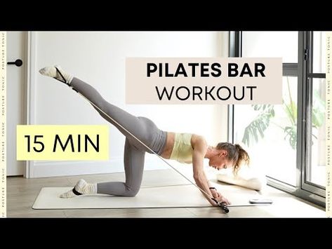 (60) 15 MIN PILATES BAR workout for lower body - YouTube Pilates Bar Workout For Beginners, Pilates Bar Exercises, Pilates Bar Workout, Bar Exercises, Pilates Barre Workout, Yoga Bar, Exercise Pilates, Pilates Bar, Pilates Stretches