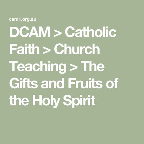 DCAM > Catholic Faith > Church Teaching > The Gifts and Fruits of the Holy Spirit Fruits Of The Holy Spirit, Son Of David, Fruits Of The Spirit, Faith Church, Spirit Lead Me, Faith Formation, Bible Lessons For Kids, Fear Of The Lord, Good Spirits