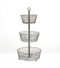 3-Tier Wire Basket Tiered Basket Stand, Black Wire Basket, Egg Baskets, Organizing Stuff, Basket Stand, Decorating Crafts, Wire Basket Storage, Fresh Kitchen, Card Stand