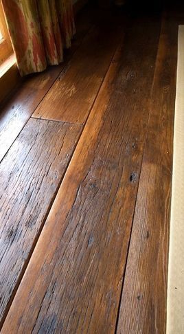 Diy Wood Floors, Rustic Wood Floors, Reclaimed Wood Floors, Wood Floors Wide Plank, Wide Plank Flooring, Basement Flooring, Diy Flooring, Wooden Floor, Vinyl Plank Flooring