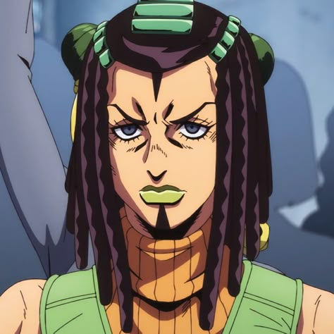 Ermes Costello Icons, Stone Ocean Characters, Hermes Jojo, Hermes Costello, Jojo Part 6, Boy Emoji, Jojo Pfp, Cosplay Meme, Jojo's Bizarre Adventure Characters