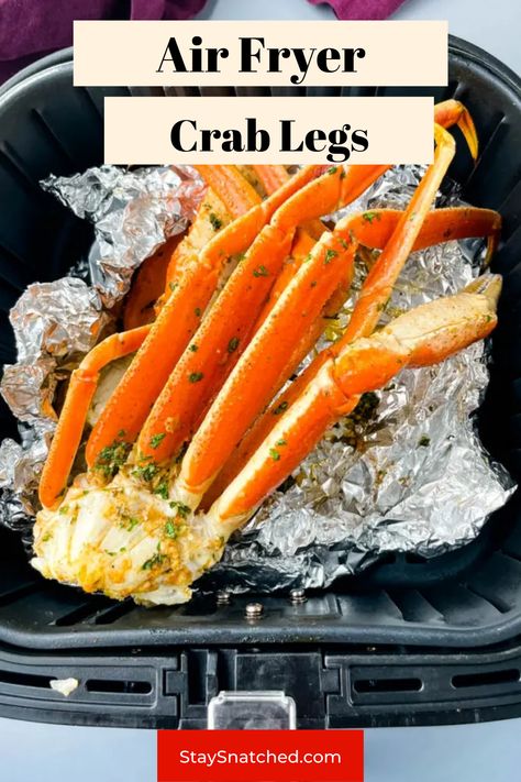 Frozen Crab Legs In Air Fryer, Fried Crab Legs, Crab Dips, King Crab Legs Recipe, Crab Legs On The Grill, Air Fryer Crab, Deep Fryer Recipes, Bacon Wrapped Potatoes, Legs In The Air