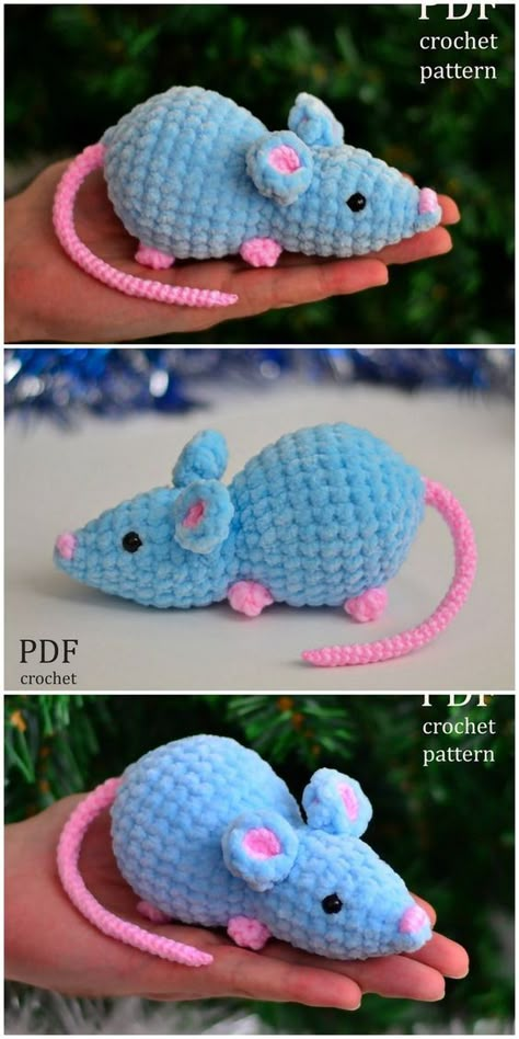 Kat Haken, Crochet Pour Halloween, Crochet Toys Free, Easy Crochet Animals, Crochet Animal Amigurumi, Confection Au Crochet, Crochet Plushies, Quick Crochet Patterns, Crochet Mouse