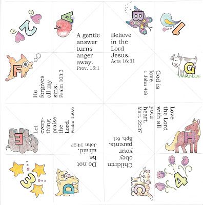 Sweetums LIKE blog: Things to Send Sponsored Children: A Bible Verse "Cootie Catcher" Origami Fortune Teller, Bible Proverbs, A Bible Verse, Cootie Catcher, Sabbath School, School 2021, Vbs 2023, Rainy Day Fun, Bible School Crafts