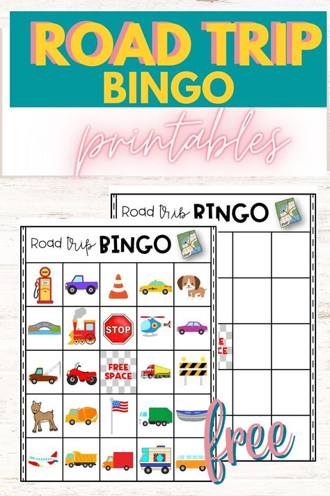 Free Road Trip Bingo Game for Kids Car Bingo, Road Trip Printables, Road Trip Bingo, Printable Bingo Games, Canadian Road Trip, Kids Worksheets Printables, Bingo Printable, Counting Activities, Free Printable Worksheets