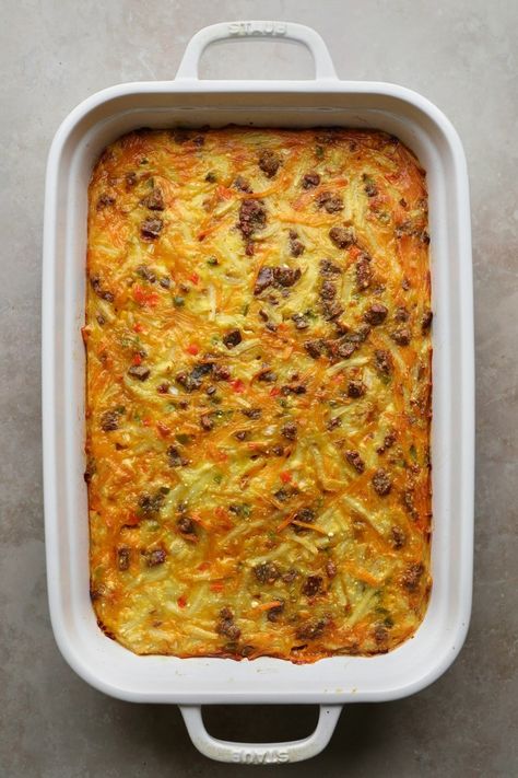 Vegan Breakfast Casserole - Nora Cooks Vegan Overnight Breakfast, Vegan Breakfast Bake, Vegan Egg Casserole, Overnight Casserole, Vegan Pancakes Easy, Sausage Egg Casserole, Nora Cooks, Vegan Breakfast Casserole, Vegan French Toast