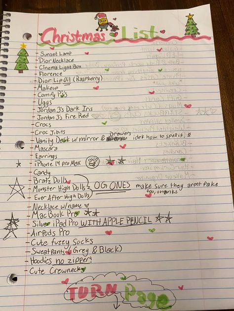 Christmas, Christmas list ideas, Christmas ideas Christmas List On Paper, Christmas List Layout, Christmas Wishlist Ideas On Paper, Christmas List Ideas On Paper, Christmas List Idea, Christmas Wishlist Ideas, Red Crocs, Christmas Checklist, Christmas List Ideas