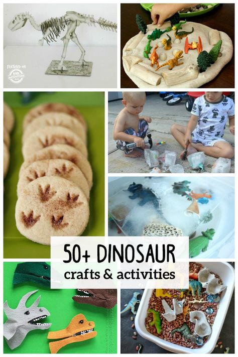 If your kids love dinosaurs like mine does ,they will love all of these fun dinosaur crafts and activities! Dino Craft, Dinosaurs Preschool, Dinosaur Activities, Dinosaur Crafts, Dinosaur Bones, The Good Dinosaur, Dinosaur Theme, Dinosaur Birthday Party, Toddler Fun