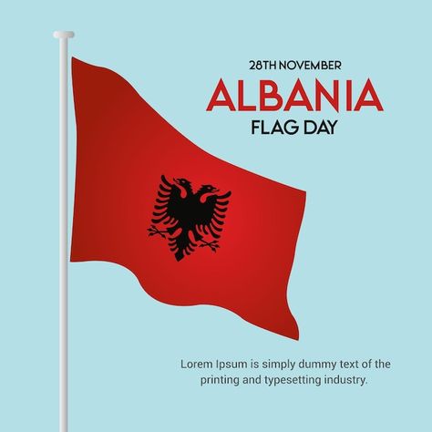 Independence Day Design, Albania Flag, Flag Vector, Albania, Independence Day, Premium Vector, Country Flags, Graphic Resources, Vector Illustration